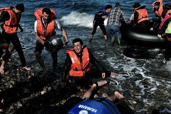 Refugees on their dangerous journey to europe