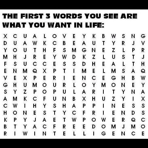 The first 3 words