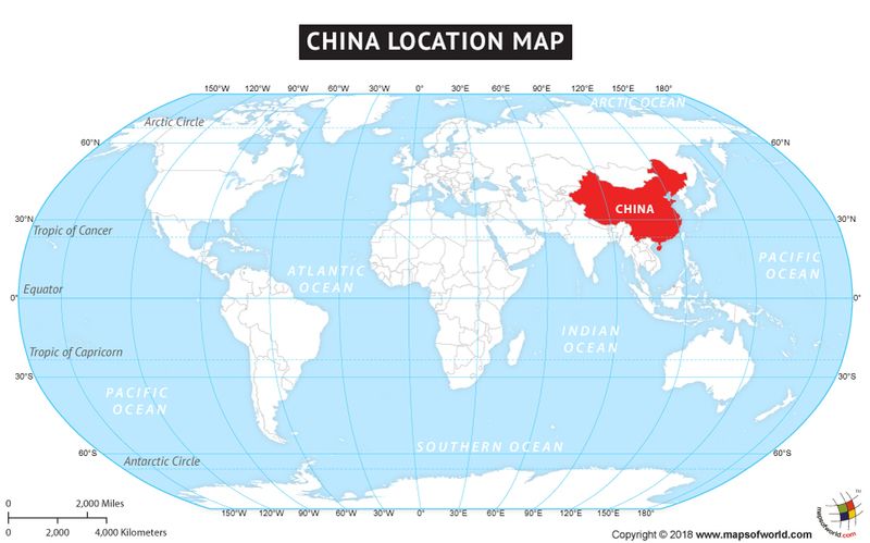 china location map