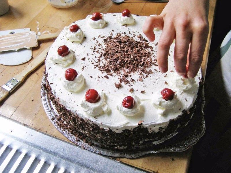 Germany's favorite dessert - the Black Forest cherry torte