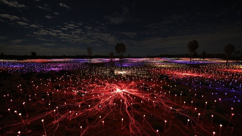 Spectacular scenery from the light festival in Australia