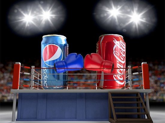 Apparently Pepsi is giving Coca Cola a decent fight 
