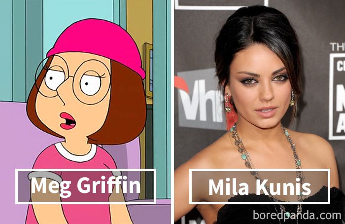 The real face behind Meg from Family Guy - Mila Kunis